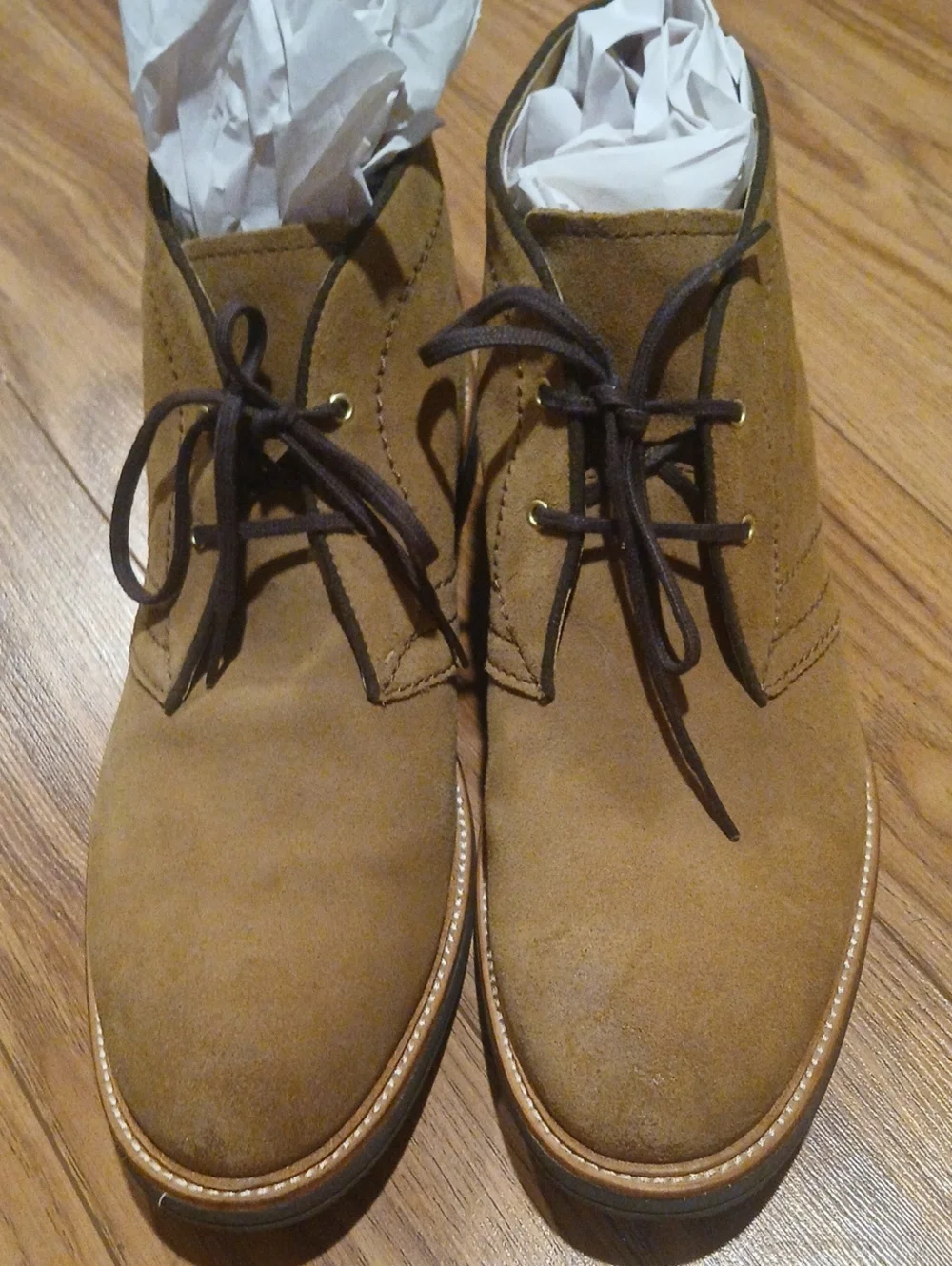 Men's Suede Chukka Boots in Tan - Classic Lace-Up Style